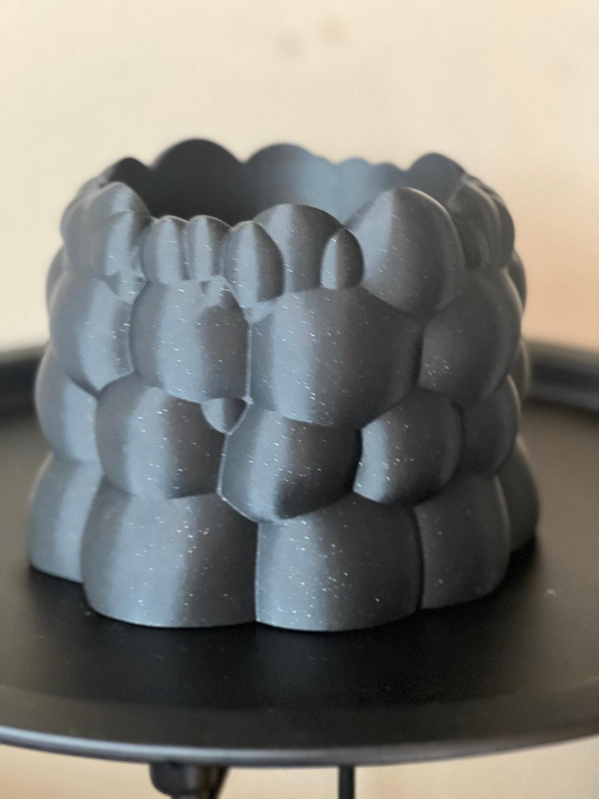 Bubble Trouble Pottur Miðal, Svartur Glimmur